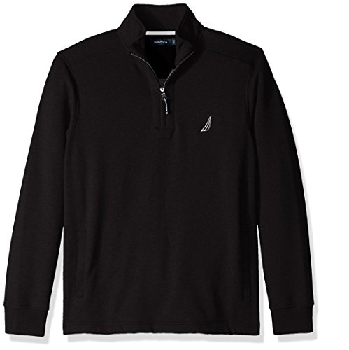 Nautica Men's Long Sleeve Half Zip Mock Neck Sueded Fleece Sweatshirt, Only $40.36, free shipping