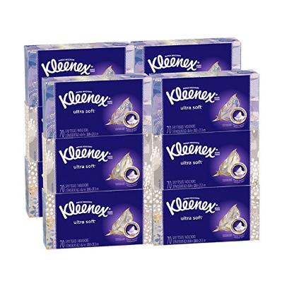 Kleenex Ultra Soft & Strong Facial Tissues, 70 Tissues per Flat Box (12 count) $12.27