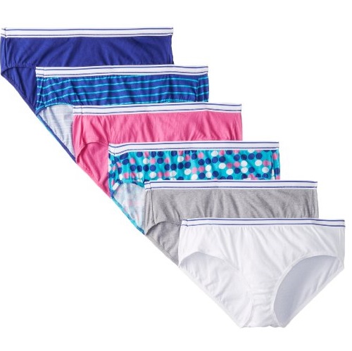 Hanes Women's 6 Pack Cotton Sporty Hipster, Assorted, 5, Only $8.97