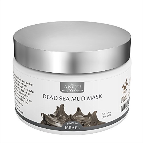 Anjou Dead Sea Mud Mask, Made in Israel, Deep Pore Cleansing and Detoxifying for Face and Body, 100 Natural Mineral-Rich Mask, 8 oz / 250 ml, Only $8.99