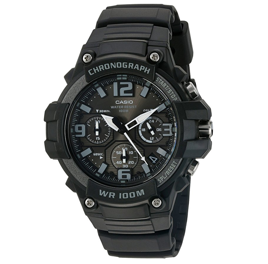 Casio Casio Men's 'Heavy Duty Chronograph' Quartz Stainless Steel and Resin Casual Watch, Color:Black (Model: MCW-100H-1A3VCF) only$39.92