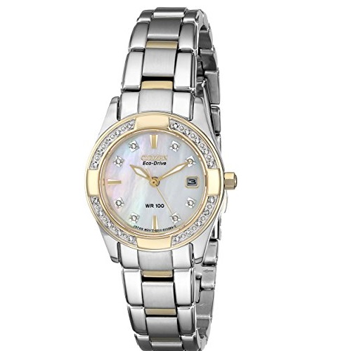 Citizen Eco-Drive Women's EW1824-57D Regent Diamond-Accented Watch, Only $123.75, free shipping