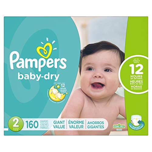 Pampers Baby Dry Diapers Size 2, 160 Count, Only $18.24, free shipping after clipping coupon and using SS