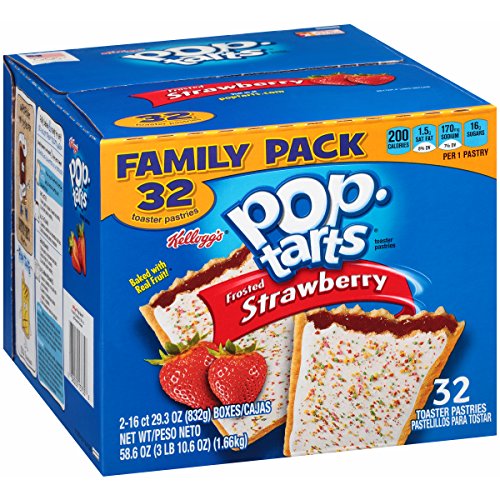 Pop-Tarts 草莓味塔塔饼，32块，原价$20.99，现仅售$6.20