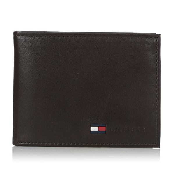 Tommy Hilfiger Men's Leather Wallet - Bifold Trifold Hybrid Flip Pocket Extra Capacity Casual Slim Thin for Travel,  only $13.99