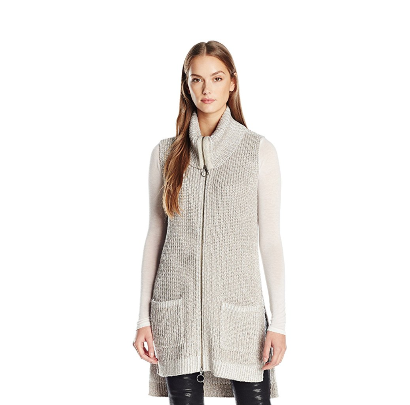 BCBGMAXAZRIA Kalia 女子中長款無袖針織外套, 原價$298, 現僅售$69.27, 免運費！