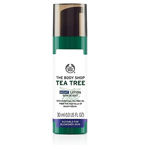 The Body Shop Tea Tree Night Lotion, Made with Tea Tree Oil, 100% Vegan, 1.0 fl. oz., only  $12.35, free shipping after clipping coupon and using SS