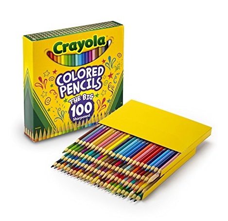 史低价！Crayola 绘儿乐  彩色铅笔，100支装，原价$24.89，现仅售$9.19