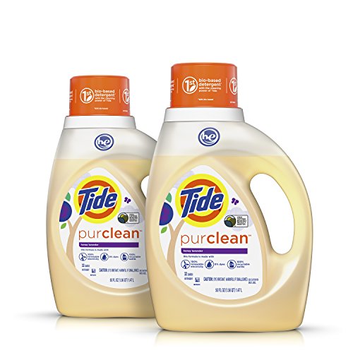 Tide Purclean Plant-Based Laundry Detergent Liquid, Honey Lavender Scent, 50 oz, Pack of 2, 64 Loads Total, Only  $9.93, free shipping after  using SS