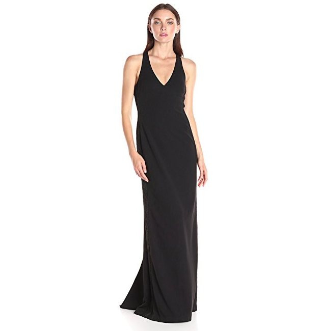 Vera Wang Women's Scuba Crepe Gown with Lace only $77.84