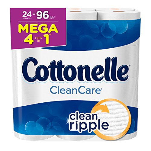 Cottonelle Clean Care Toilet Paper, Bath Tissue, 24 Mega Toilet Paper Rolls, Only $17.97, free shipping after clipping coupon and using SS