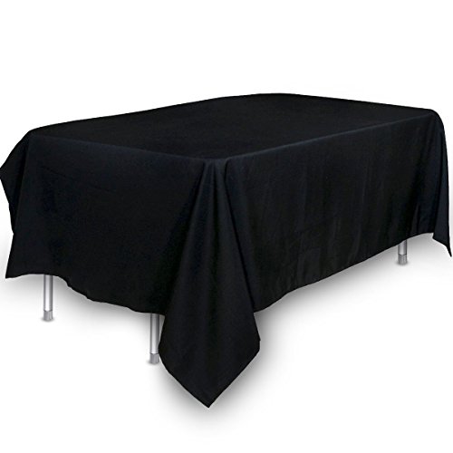 Utopia 长方形黑色防皱防污餐台布，60x102吋，原价$29.99，现仅售$8.79