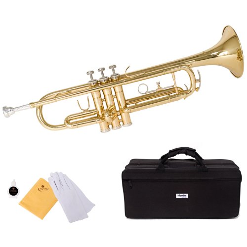 Mendini by Cecilio MTT-L Trumpet, Gold, Bb, Only $99.99, free shipping