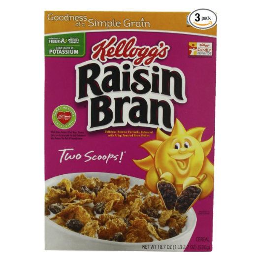 ​Kellogg's Raisin Bran, 18.7 Ounce (Pack of 3), Only$5.96
