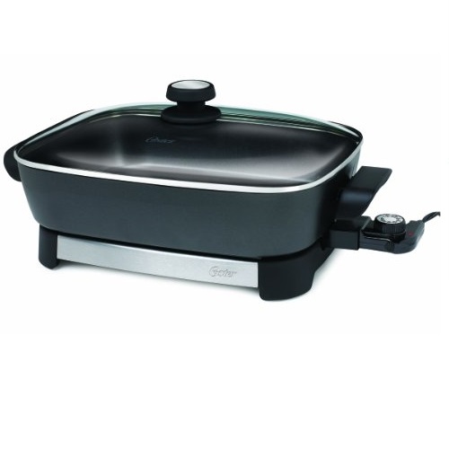 Oster CKSTSKFM05 16-Inch Electric Skillet, Black and Stainless Steel, Only $33.49, free shipping