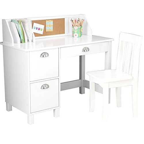 KidKraft Kids Study Desk with Chair-White, Only $78.00, free shipping