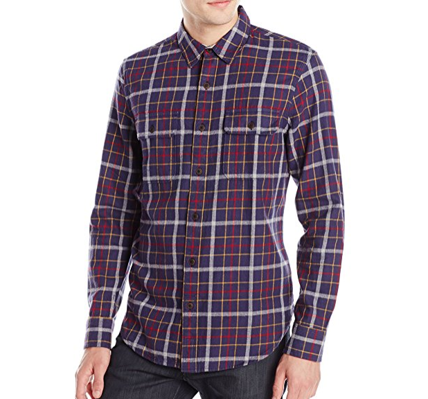 Lucky Brand Men's Miter Two Pocket Shirt in Navy Multi ONLY $14.44