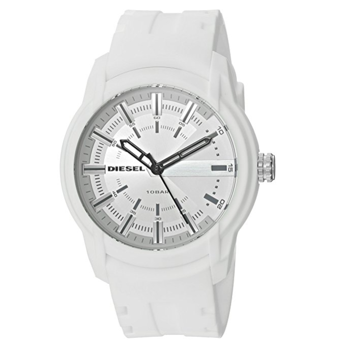 Diesel Watches Armbar White Silicone 3-Hand Watch only $52.27