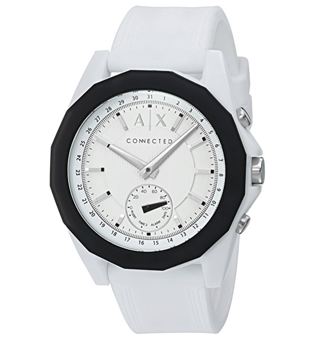 Armani Exchange Men's AXT1000 White Silicone Connected Hybrid Watch only $69.99