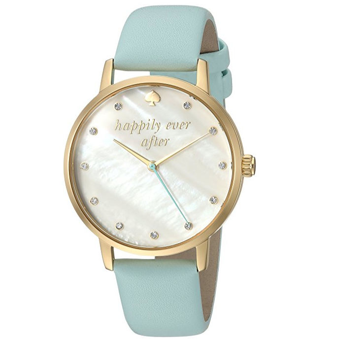 kate spade new york Women's Blue Leather Goldtone Watch only $97.50