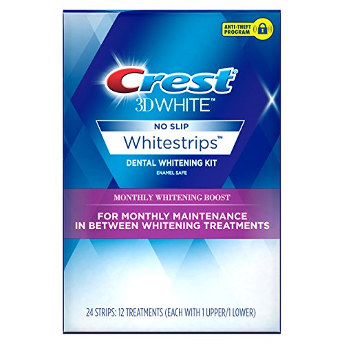 Crest 3D White Monthly Whitening Boost Whitestrips Dental Teeth Whitening Strips Kit, 12 Treatments, Only $19.50 after clipping coupon