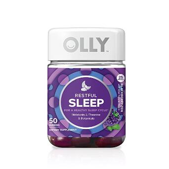 OLLY Restful Sleep Gummy Supplements, Blackberry Zen (Packaging May Vary), 50 Count  $7.34