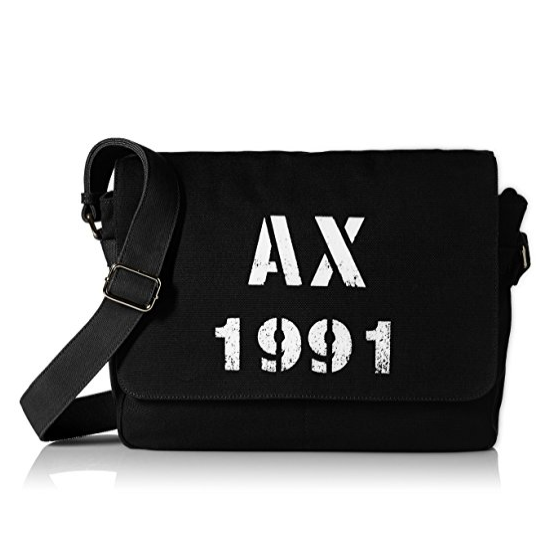 Armani Exchange Men's Printed Ax Logo Canvas Messenger Bag only $56.82