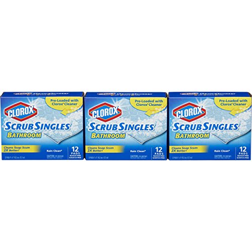 Clorox Scrub Singles Bathroom Scouring Pads, Rain Clean, 36 Count, Only$8.24, free shipping after clipping coupon and using SS