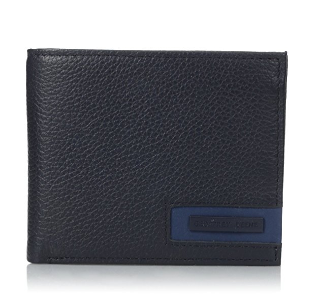 Geoffrey Beene Men's Double Billfold In Milled Leather with Plaque Logo only $10.20