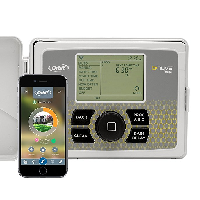Orbit 57950 B-hyve Smart Indoor/Outdoor 12-Station WiFi Sprinkler System Controller, Works with Amazon Alexa $79.99. FREE Shipping