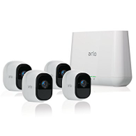 Arlo Pro by NETGEAR Security System with Siren – 4 Rechargeable Wire-Free HD Cameras with Audio | Indoor/Outdoor | Night Vision (VMS4400) $399.99