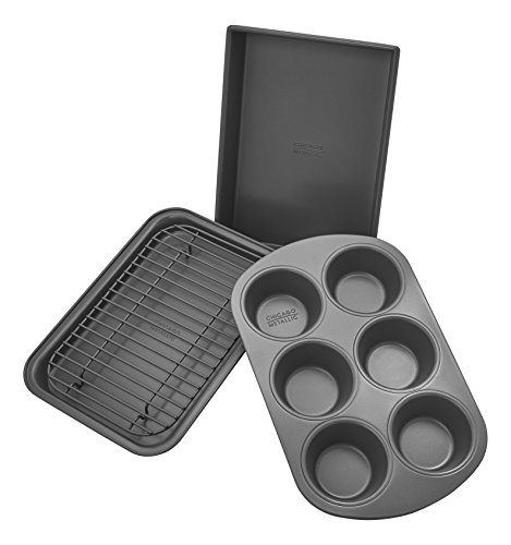 Chicago Metallic Professional 4-Piece Non-Stick Toaster Oven Bakeware Set, Only$10.70