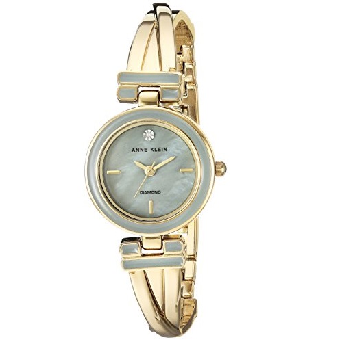Anne Klein Women's Quartz Metal and Alloy Dress Watch, Color:Gold-Toned (Model: AK/2622GYGB), Only $38.27, free shipping