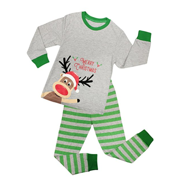 CharmLeaks Christmas Cotton Toddlers Boy Pyjamas Sets Girls Pajama Sets Pjs Set 2-7 only $15.99