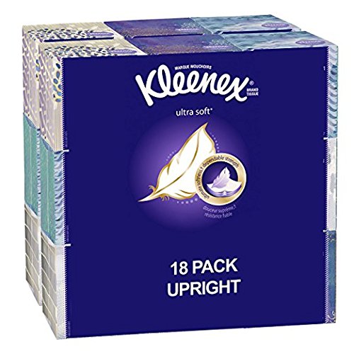 史低价！Kleenex 超柔面巾纸，75抽/盒，共18盒，原价$26.99，现点击coupon后仅售$12.45，免运费
