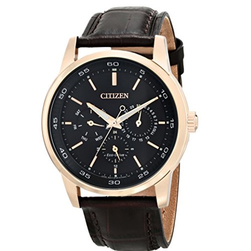 Citizen Men's BU2013-08E Eco-Drive Gold-Tone Watch with Brown Leather Band, Only $149.95, free shipping