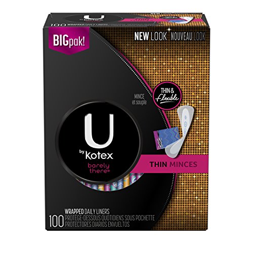 U by Kotex Barely There Liners, Light Absorbency, Unscented, 100 Count, Only $5.20
