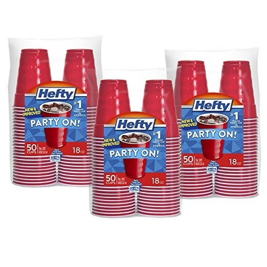 Hefty Plastic Party Cups (Red, 18 Ounce, 150 Count), o nly $7.29, free shipping after clipping coupon and using SS