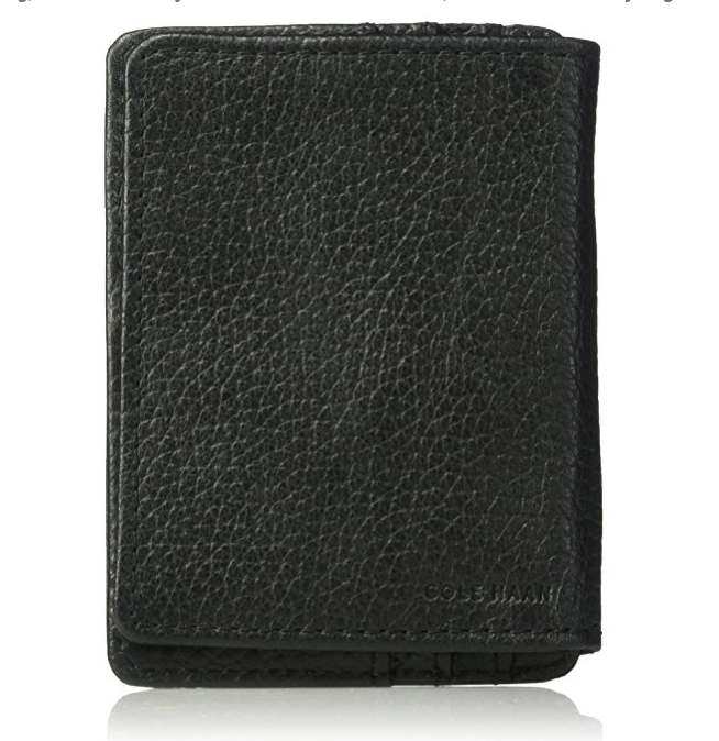 Cole Haan Pebble Leather Wallet With Id Flap, Money Clip Accessory only $19.99