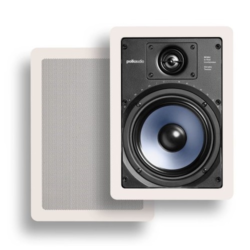 Polk Audio RC65i 2-Way In-Wall Speakers (Pair, White), Only $104.95,  free shipping