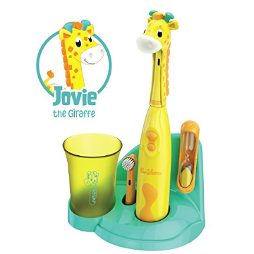 Brusheez Kid's Electric Toothbrush Set (Safari Edition) - Jovie the Giraffe - Includes Battery-Powered Toothbrush, 2 Brush Heads, Cute Animal Cover, Sand Timer, Rinse Cup & Storage Base  $17.99