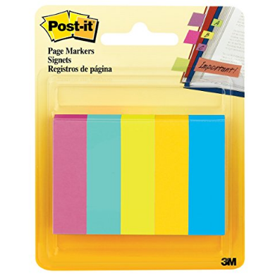 Post-it 彩色书签 250个  特价仅售 $1.67