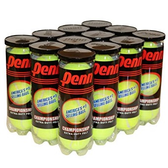 Penn Championship Extra Duty  网球，12筒，共36球，原价$44.99，现仅售$32.98 ，免运费