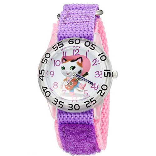 Disney Girl's 'Sheriff Callie' Quartz Plastic and Nylon Watch, Color:Purple (Model: W003079), Only $5.08, You Save $12.07(70%)