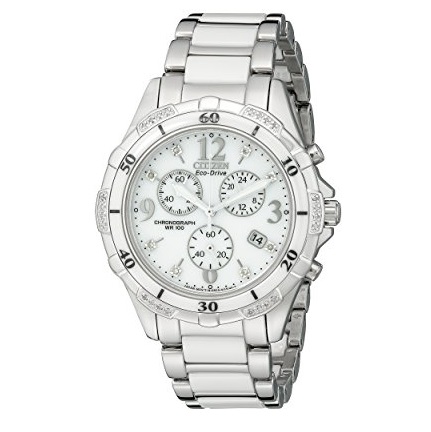 Citizen Women's FB1230-50A Stainless Steel Diamond-Accented Eco-Drive Watch, Only $249.19