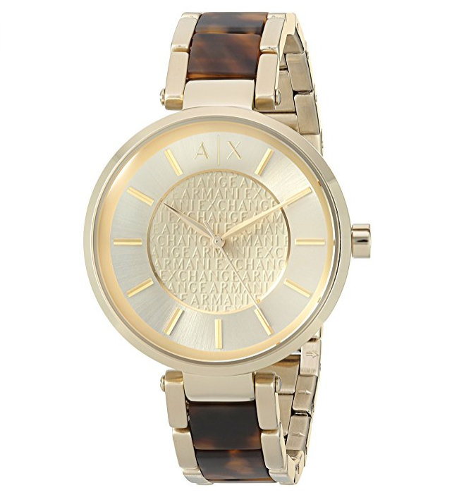 Armani Exchange Women's AX5320 Gold Tortoise Watch only $62.71
