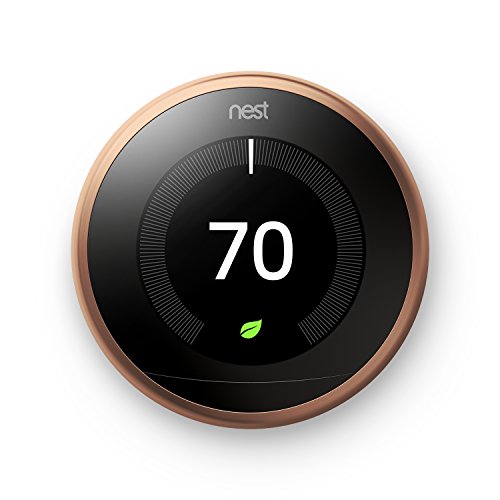 Nest Learning Thermostat, Easy Temperature Control for Every Room in Your House, Copper (Third Generation), Only $199.00, You Save $50.99(20%)