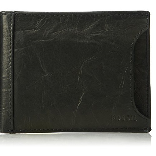 Fossil Men's Neel Leather Sliding 2 In 1 Cardcase Bifold Wallet, black, One Size, Only $16.52, You Save $33.48(67%)