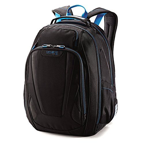 Samsonite Vizair 2 Laptop Backpack, Black/Electric Blue, One Size, Only $45.49, You Save $54.50(55%)