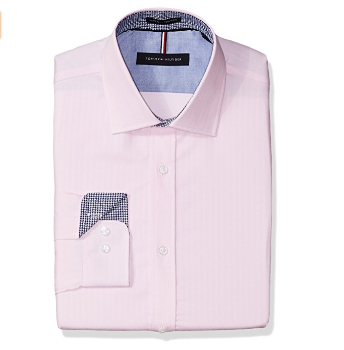 Tommy Hilfiger 男士免烫修身衬衫, 现仅售$24.33